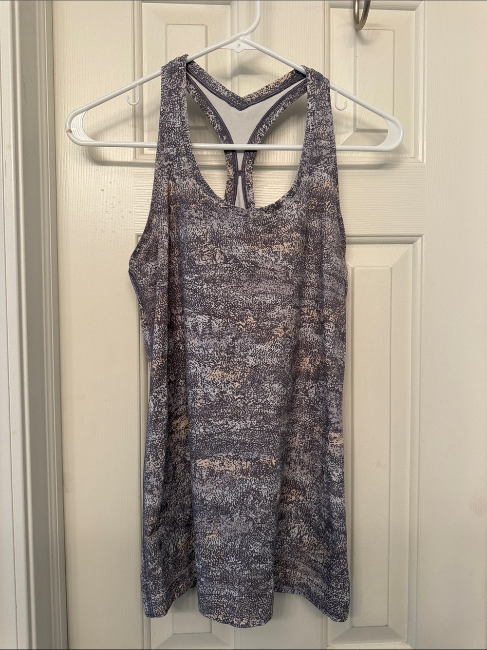 lululemon athletica Gray Speckled Racerback Tank Top